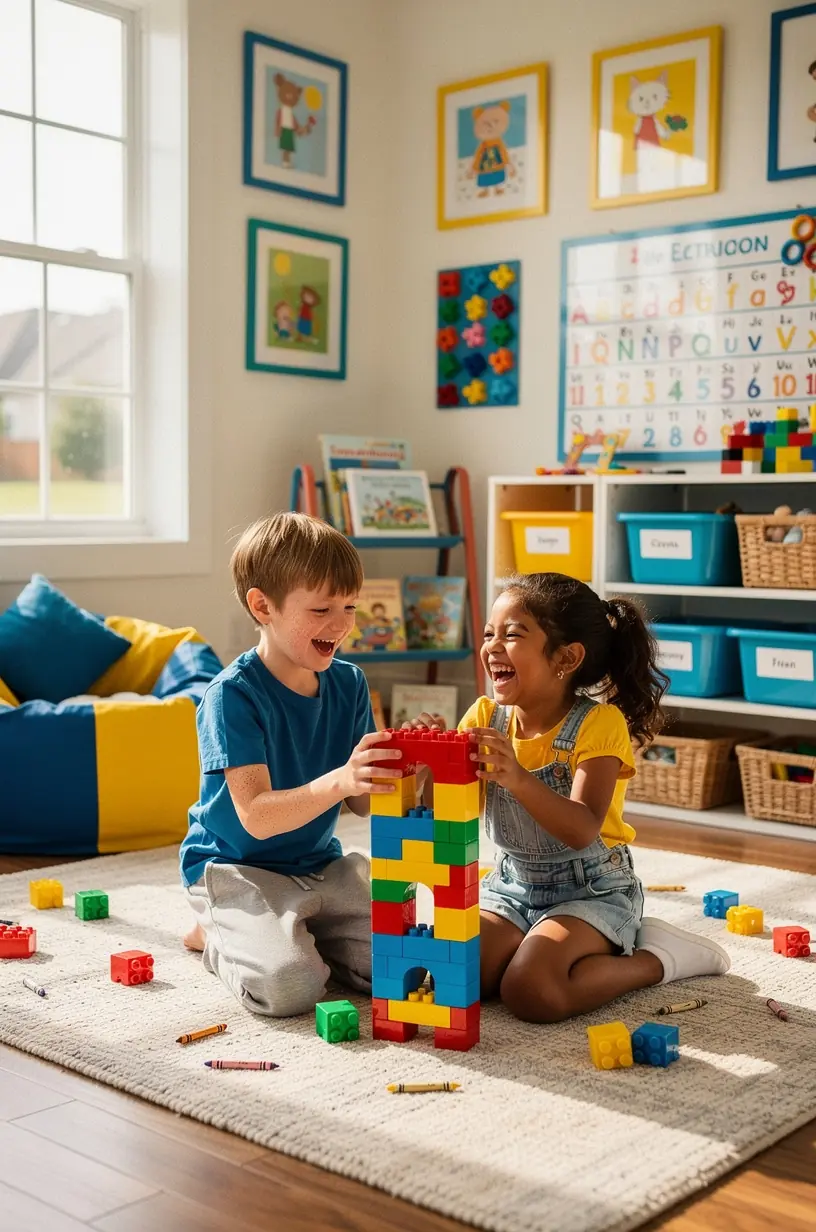 Bright small space with natural light enhancements